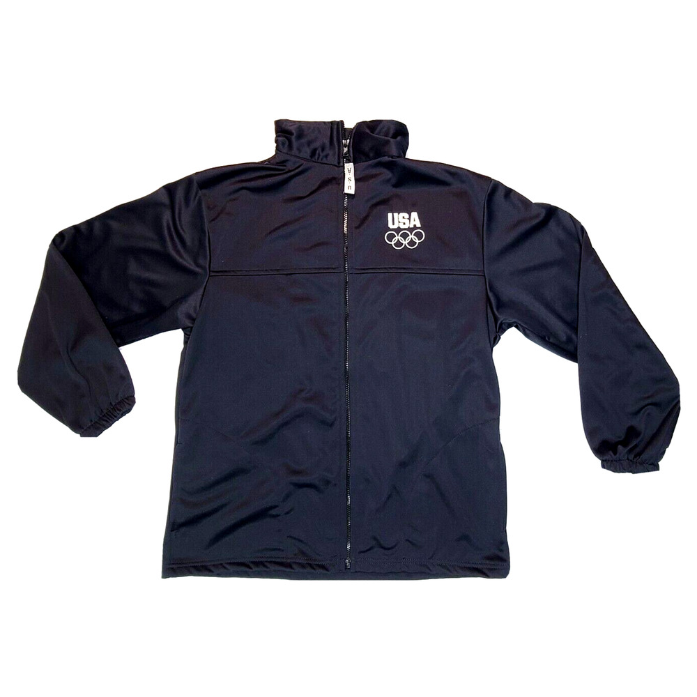 United States Olympic Committee Women's Large Black Zip Long Sleeve Jacket